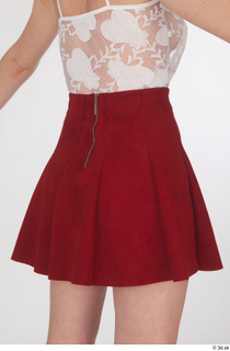 Lilly Bella casual dressed hips red short skirt 0006.jpg